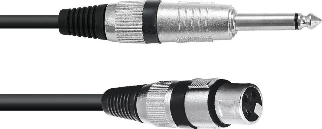 Omnitronic Adapterkabel XLR vrouwelijk naar tulpstekker mono, 0,9 meter, zwart