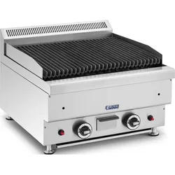 Royal Catering, Gasgrill, Lavastein-Grill Erdgas 2 x 7200 W 50 x 47 cm 4,5 kg Lavastein 0 - 460 °C (7.20 kW)
