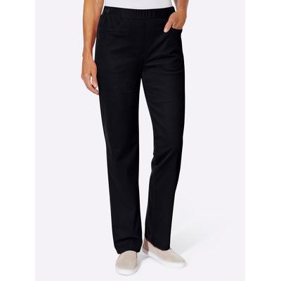 Samthose CLASSIC BASICS, Damen, Gr. 44, Normalgrößen, marine, 80% Polyester, 20% Polyamid, unifarben, Hosen Samthose