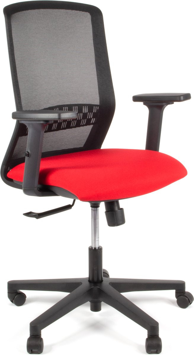 Linea bureaustoel Tekna 01 - Ergonomisch - Zwart/Rood