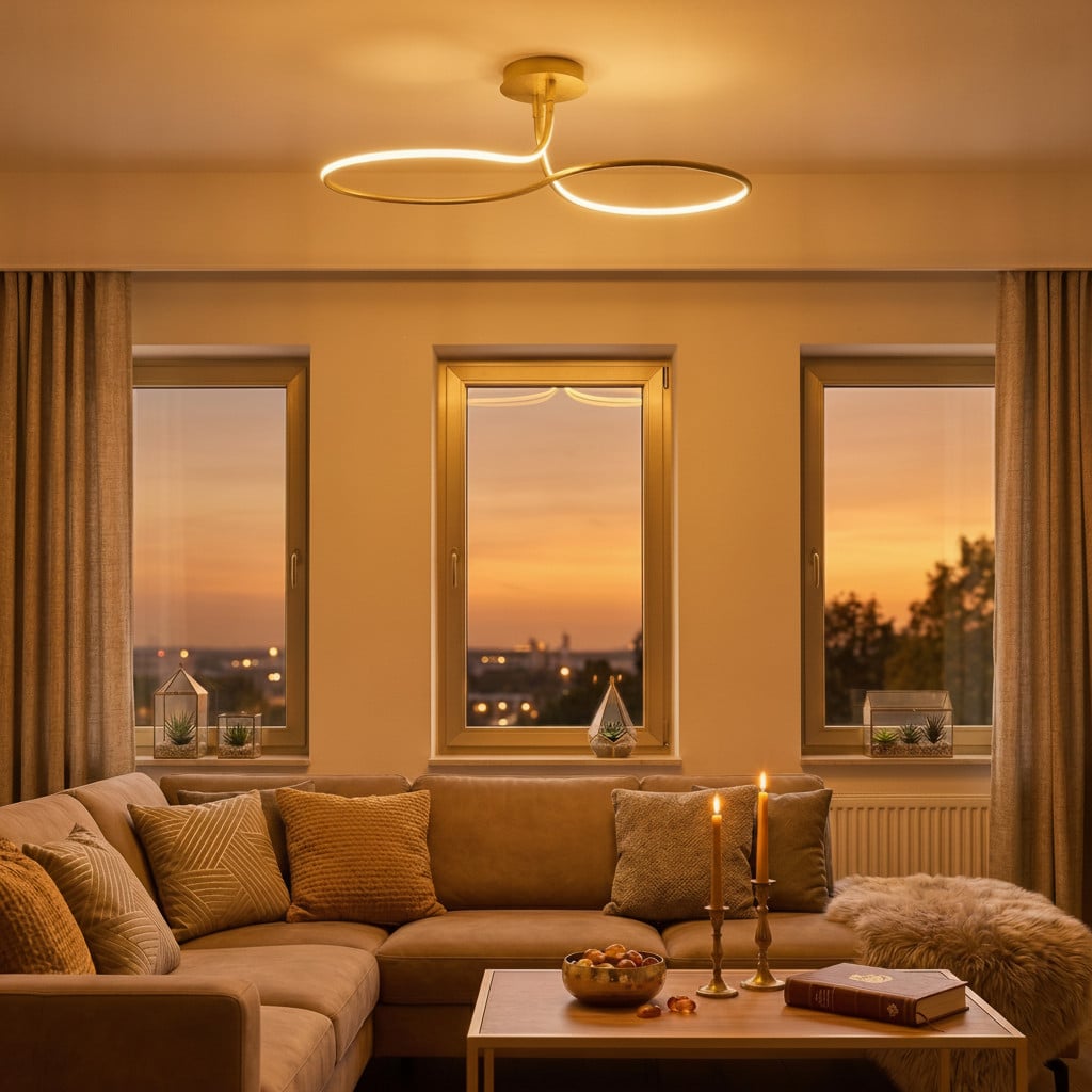 Lyora Plafondlamp Fungo Krul Goud/Messing