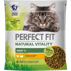 PERFECT FIT Natural Vitality Adult 1+ mit Huhn und Truthahn 650 Gramm Katzentrockenfutter