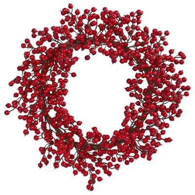 Nearly Natural "22"" Berry Wreath"