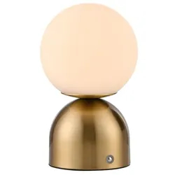 SCHÖNER WOHNEN-Kollektion Akku-Tischleuchte Rudi Alu, Eisen, Stahl & Metall Gold