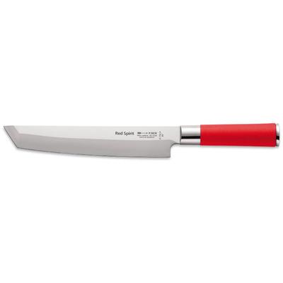 Gemüsemesser F. DICK "Red Spirit", silber (edelstahlfarben), Klingenlänge 21cm, X50 CrMoV15 Klingenstahl, Kochmesser, Tantomesser, 21 cm