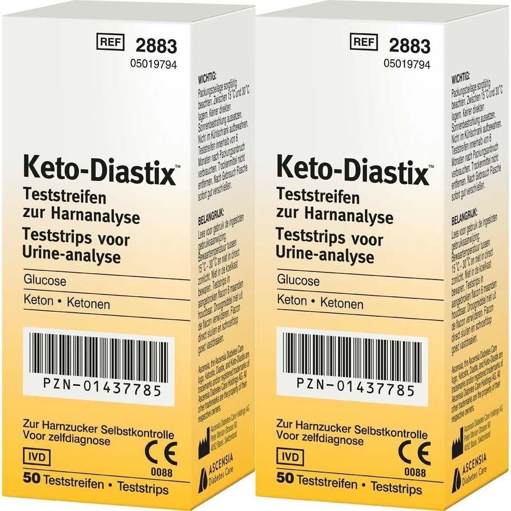 Keto Diastix Teststreifen 2x 2x50 St