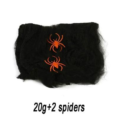 Halloween Spider Web Decoration Fake Spider Web Cotton Thread Haunted House Decor black