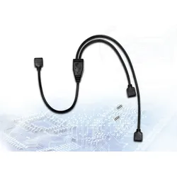 Inter-Tech RGB Verteiler 2-fach 0,48 m S-Video (4-pin) 2 x S-Video (4-pin) Schwarz