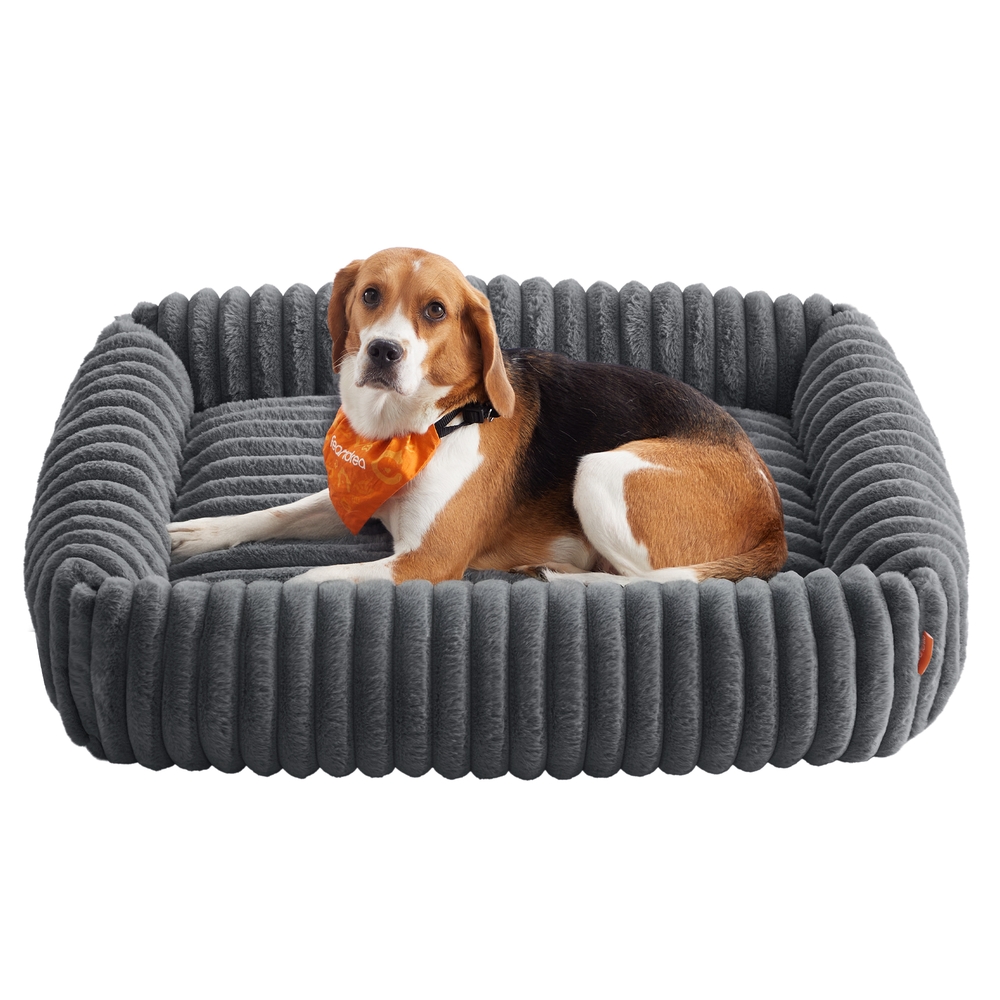 Feandrea Hundebett bleigrau 91x68x20 cm orthopädisch waschbar PGW312GN01