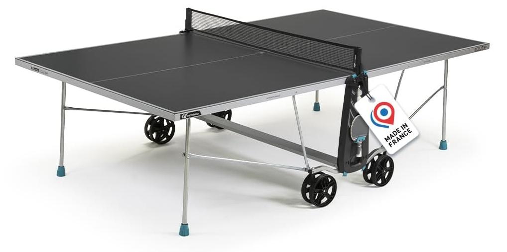 Tischtennisplatte Outdoor Tischtennistisch Wetterfest - 274 x 152,5 x 76 cm - Klappbar - Mit Rollen - Für den Garten und Terrasse
