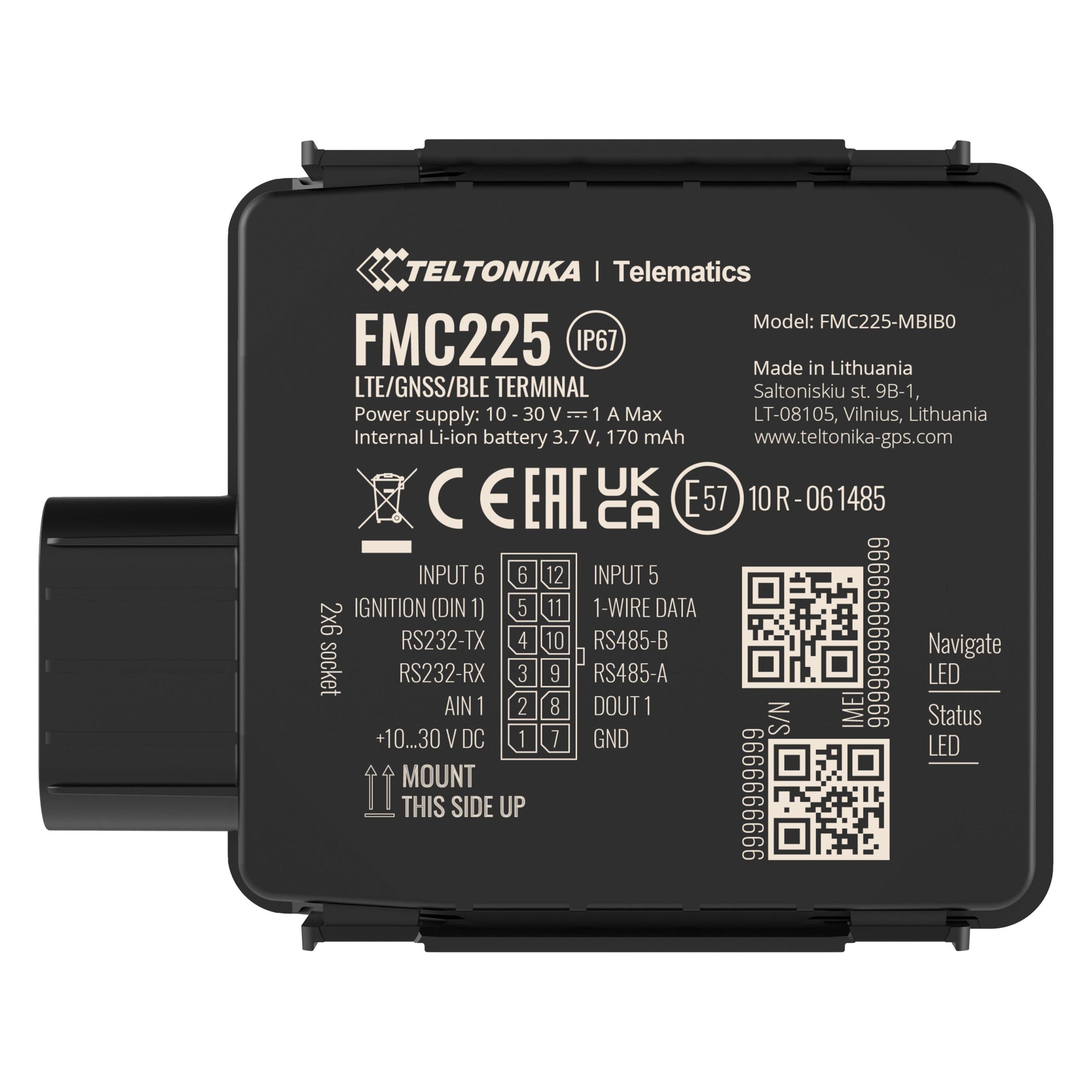 Teltonika Tracker GPS. FMC225. Faharzeug. 4G LTE Bluetooth - GSM - Bluetooth (TELTONIKATelematicsFMC225)