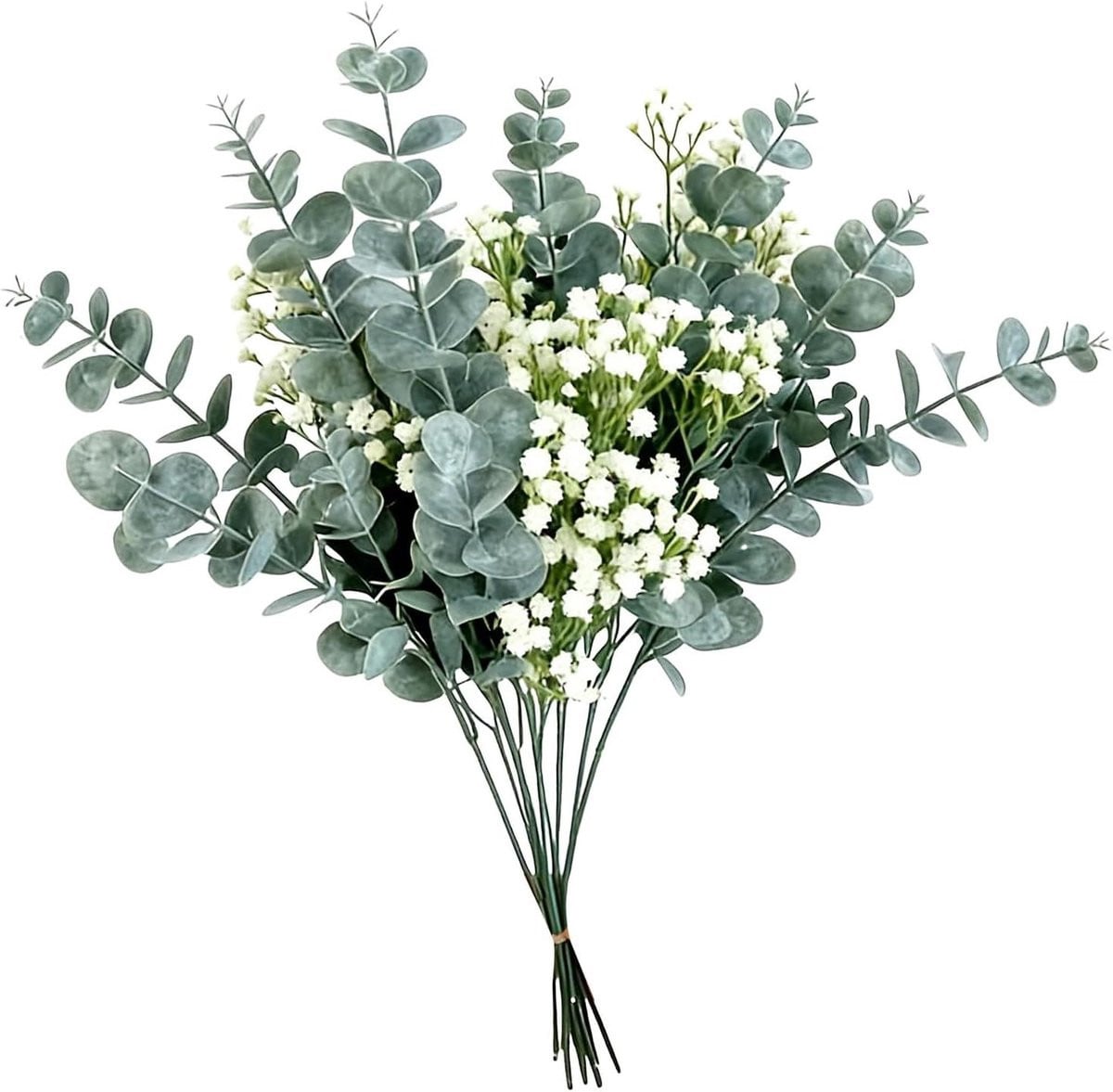 Decoratieve Kunst Eucalyptus Takken - Groen - Lengte: 33 cm