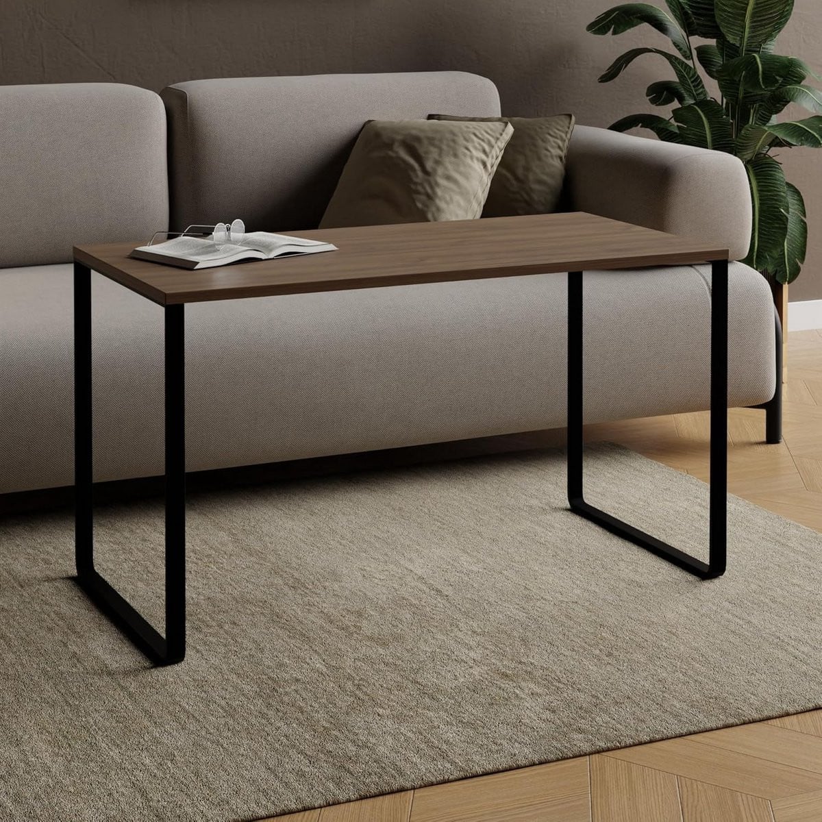 Industriële Salontafel met Laminaatblad in Loft-Stijl