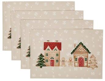 Avanti Linens Avanti Gingerbread Village Set of 4 Placemats - 13x19