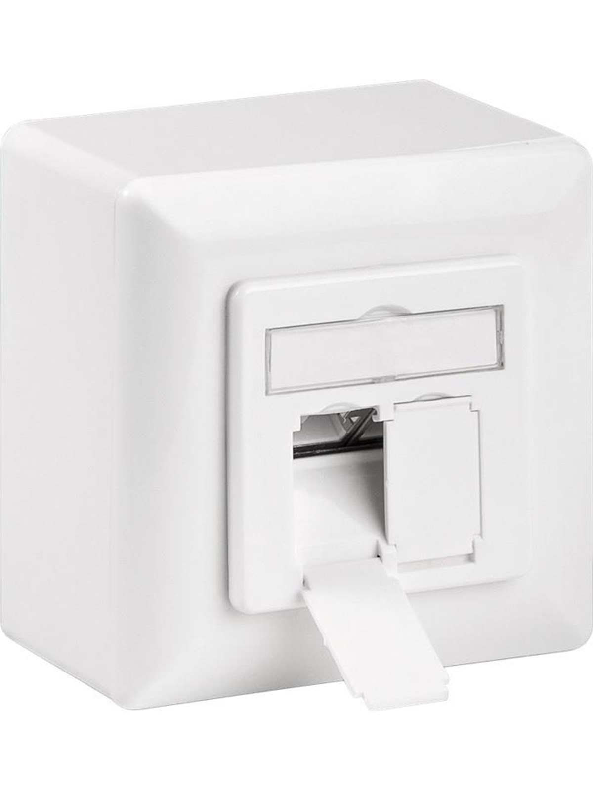 Pro CAT 6 universal wall plate incl. on-wall mounting