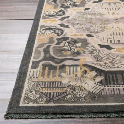 Livabliss Hand-Knotted Arundel Print Reversible Wool Area Rug - 5' x 8'