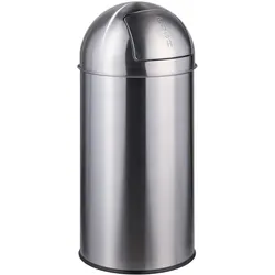 Push Mülleimer, Edelstahl matt silber 35 l