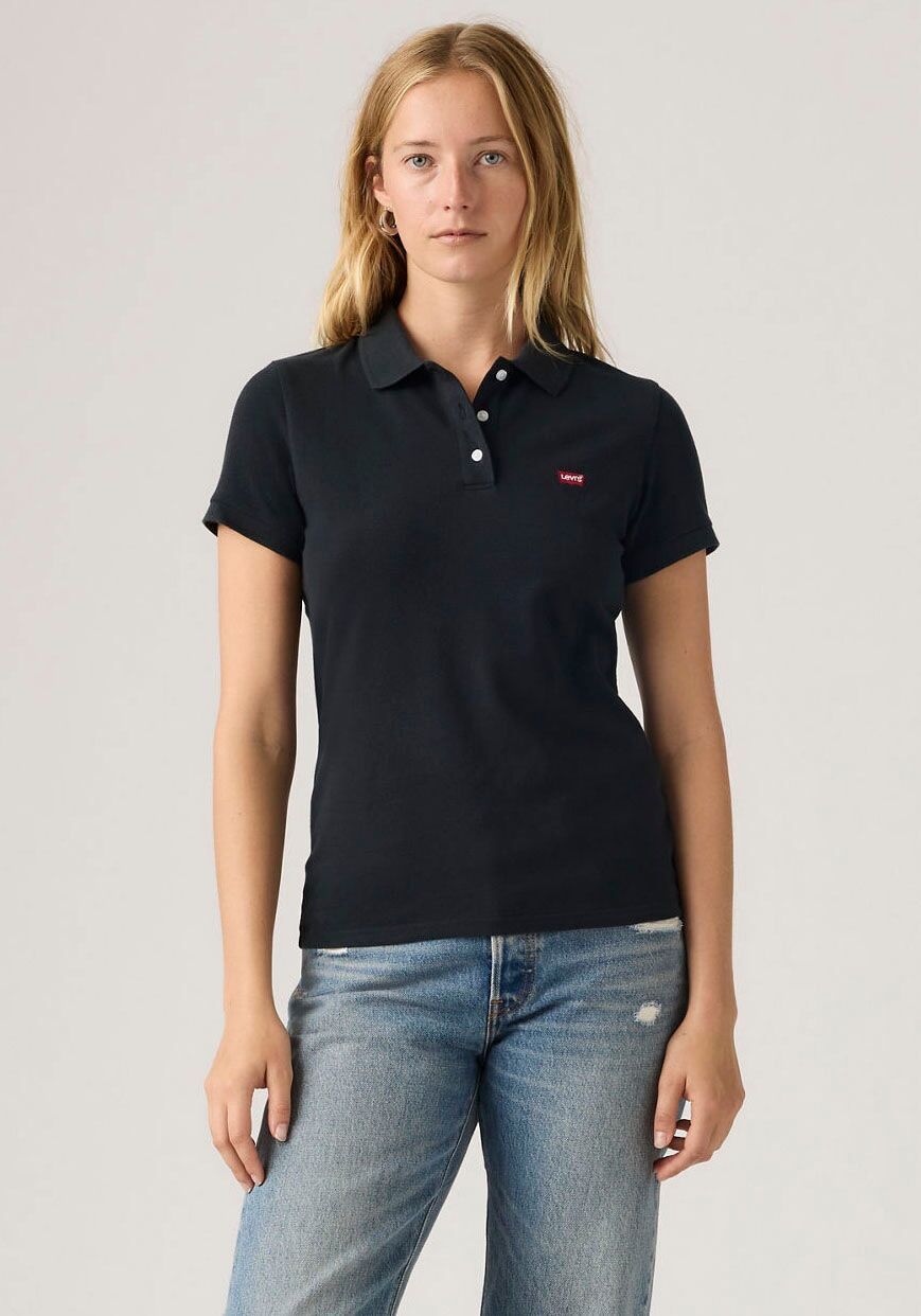 Poloshirt LEVI'S "2PACK HM POLO", Damen, Gr. XS (34), weiss (2 pack polo caviar, weiß, pique), Piqué, Obermaterial: 95% Baumwolle, 5% Elasthan, unifarben, figurbetont normal, ohne Ausschnitt, Shirts Poloshirt, In 2 unterschiedlichen Farben 2 pack polo cav
