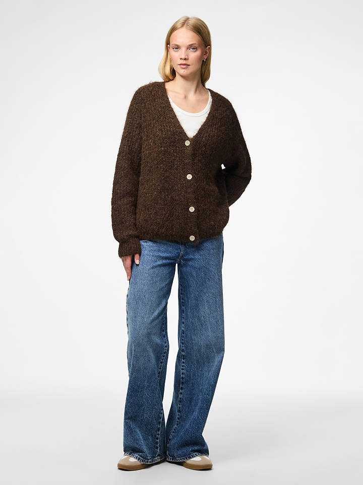 Pieces Cardigan in Braun - XS