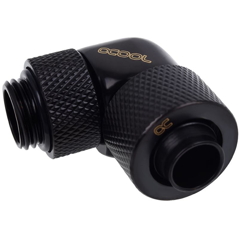 Alphacool Eiszapfen 13/10mm Anschraubtülle 90° drehbar G1/4 - Deep Black