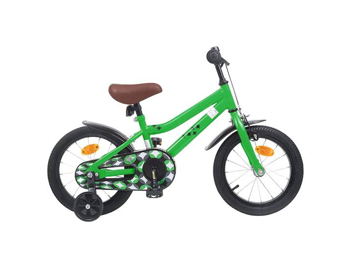 vidaXL Kinderfahrrad 14 Zoll für 3-5 Jahre alt Grün