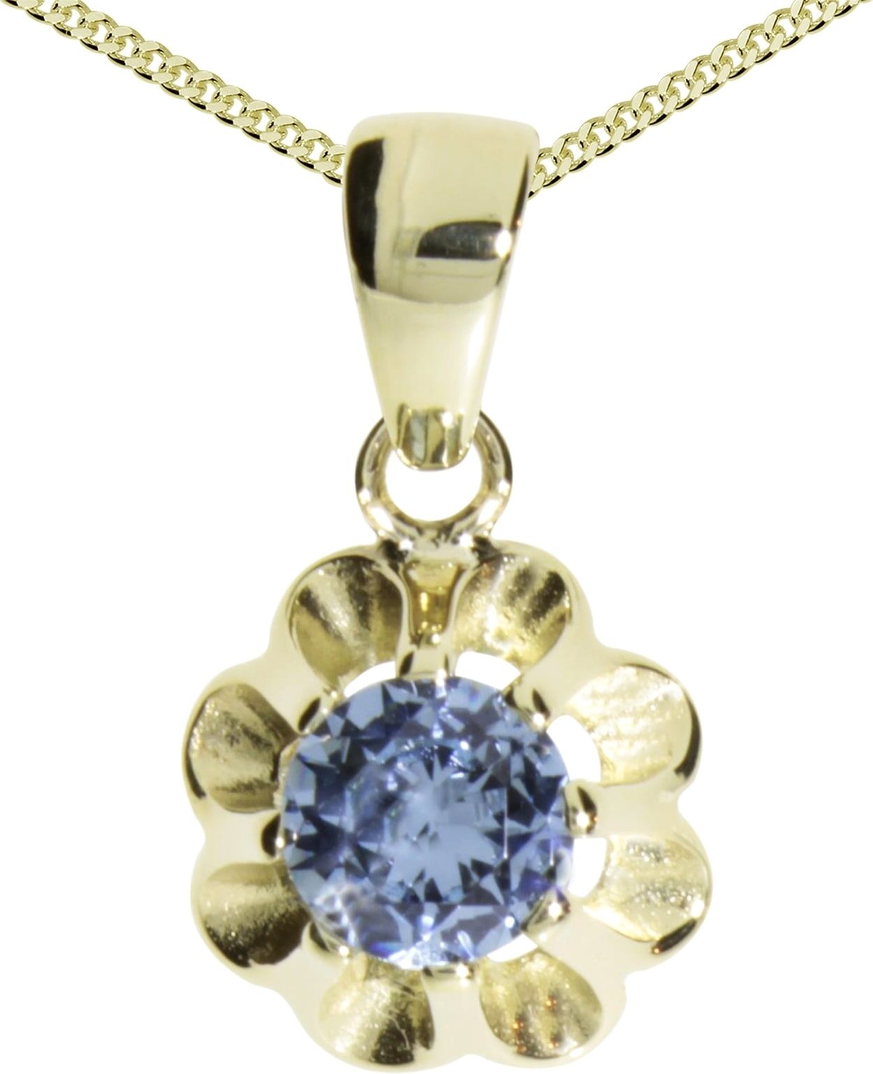 Kette mit Anhänger OSTSEE-SCHMUCK "Ostsee-Schmuck Kette mit Anhänger Pia 6 mm" Gr. 45, gold, Halsketten, Damen, 45cm, Gelbgold 333, L: 42, Kette mit Anhänger gold 45cm, Gelbgold 333, L: 42