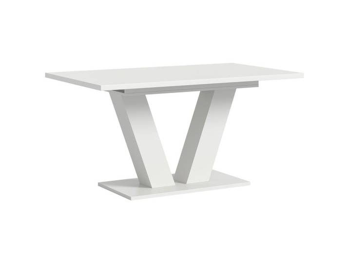 Mid.you Esstisch, Weiß, rechteckig, Bodenplatte, 90x76x150-190 cm, FSC Mix, ausziehbar, Esszimmer, Tische, Esstische, Esstische ausziehbar