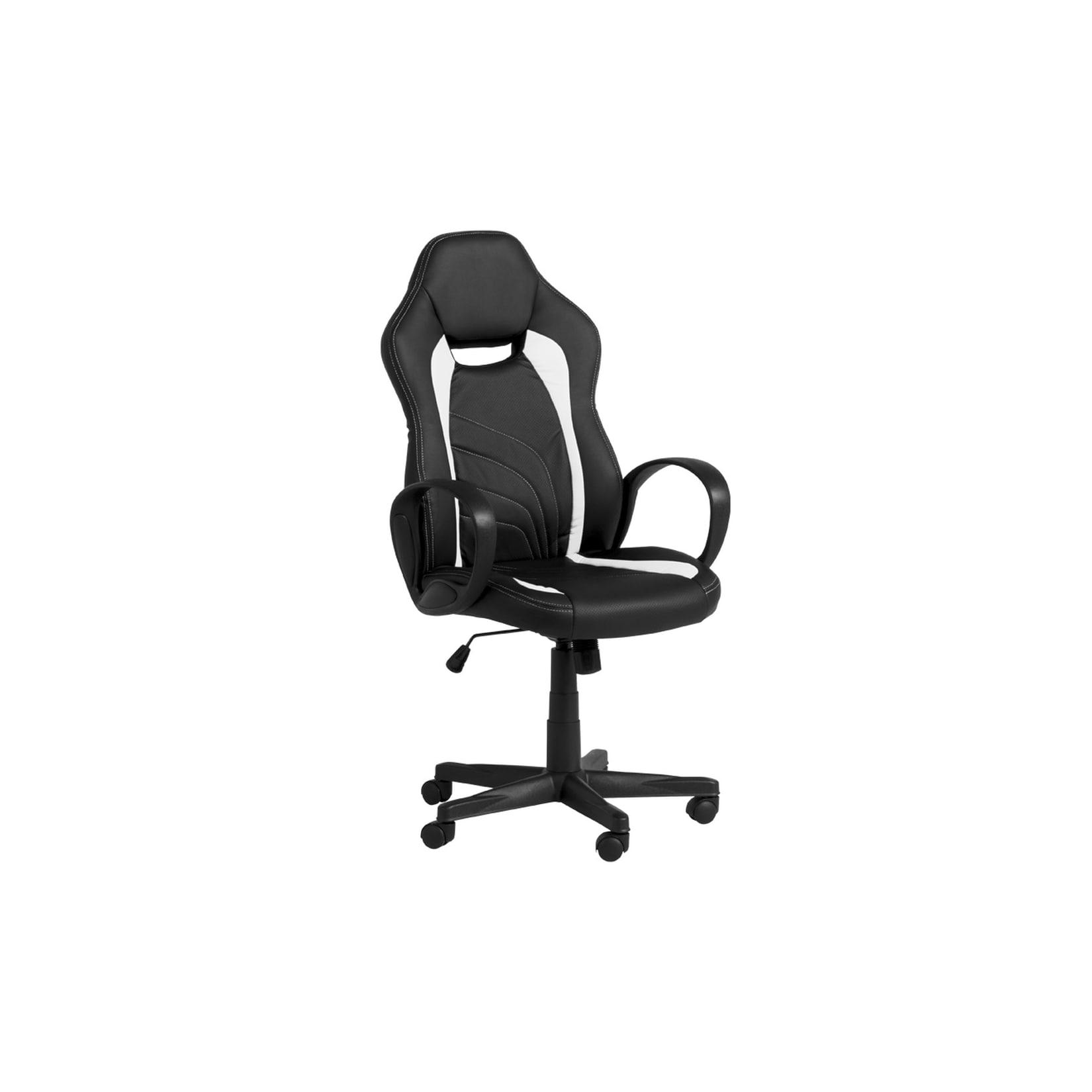 Carmen 7525 Gaming-Stuhl mit Kunstleder – Schwarz/Weiß