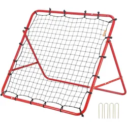 VEVOR Fußball Rebound Netz Tragbares Prellwand Fußball 48 x 48 mm, Rebounder Fußball Eisenrohr & PE-Netz Kinder & Jugendliche Fußballtor Rebounder Kicker für Fußball Training