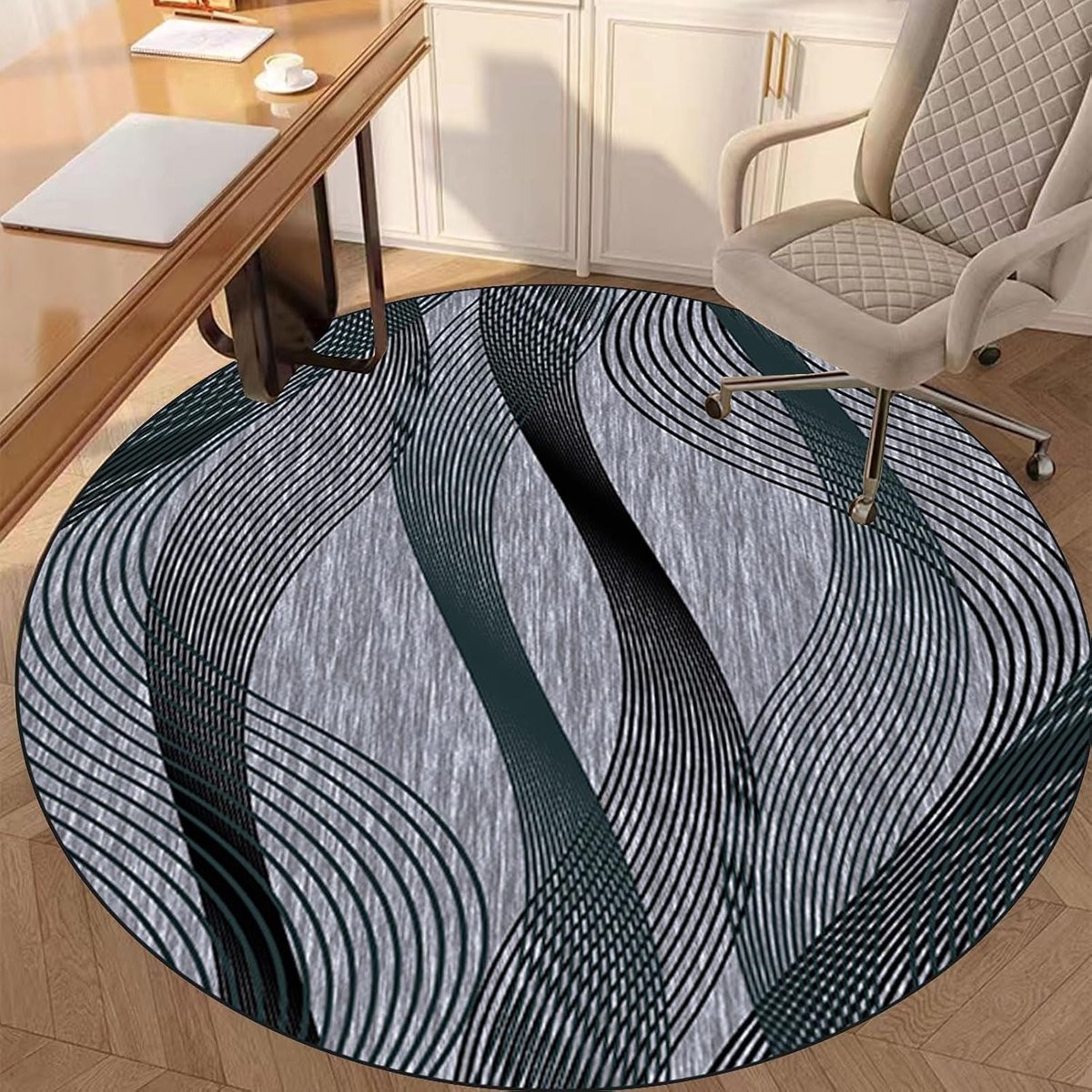 Merkloze Transparante Stoelmat - Ronde Vloerbeschermer - Antislip & Geluiddempend - Diameter: 80 cm
