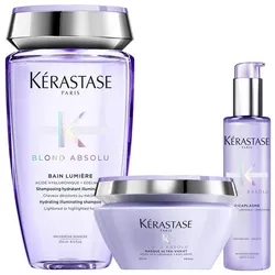 600ml Kérastase Blond Absolu Pflegeset (Shampoo 250ml + Mask 200ml + Serum 150ml)