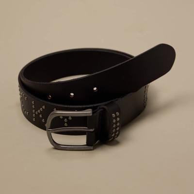 Lucky Brand Lucky Studded Belt - Women's Accessories Belts in Black, Size XS