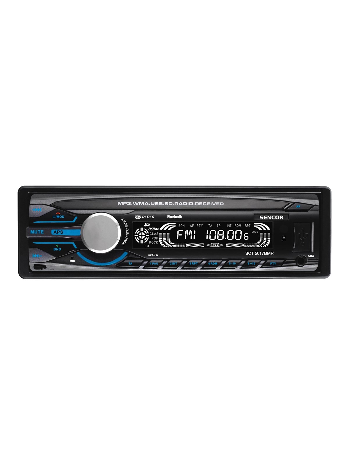 Sencor SCT 5017BMR - Car - digital receiver - in-dash unit - Single-DIN - Autoradio
