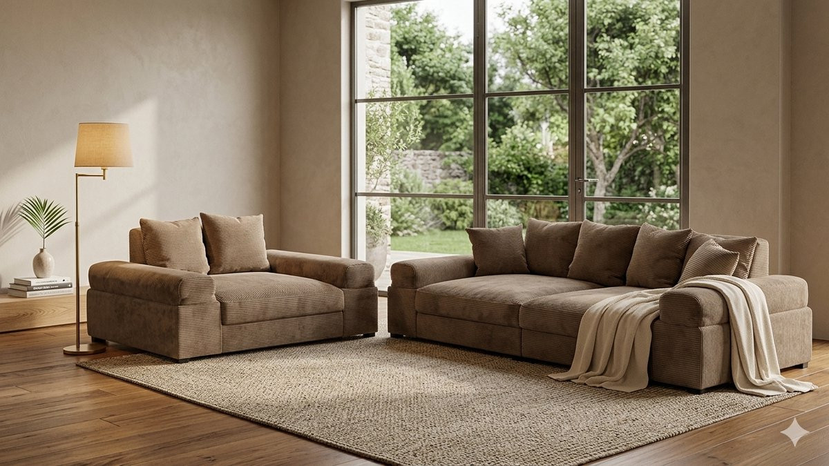 Big Sofa Fatguy zitbank met slaapfunctie en afneembare hoezen - Taupe