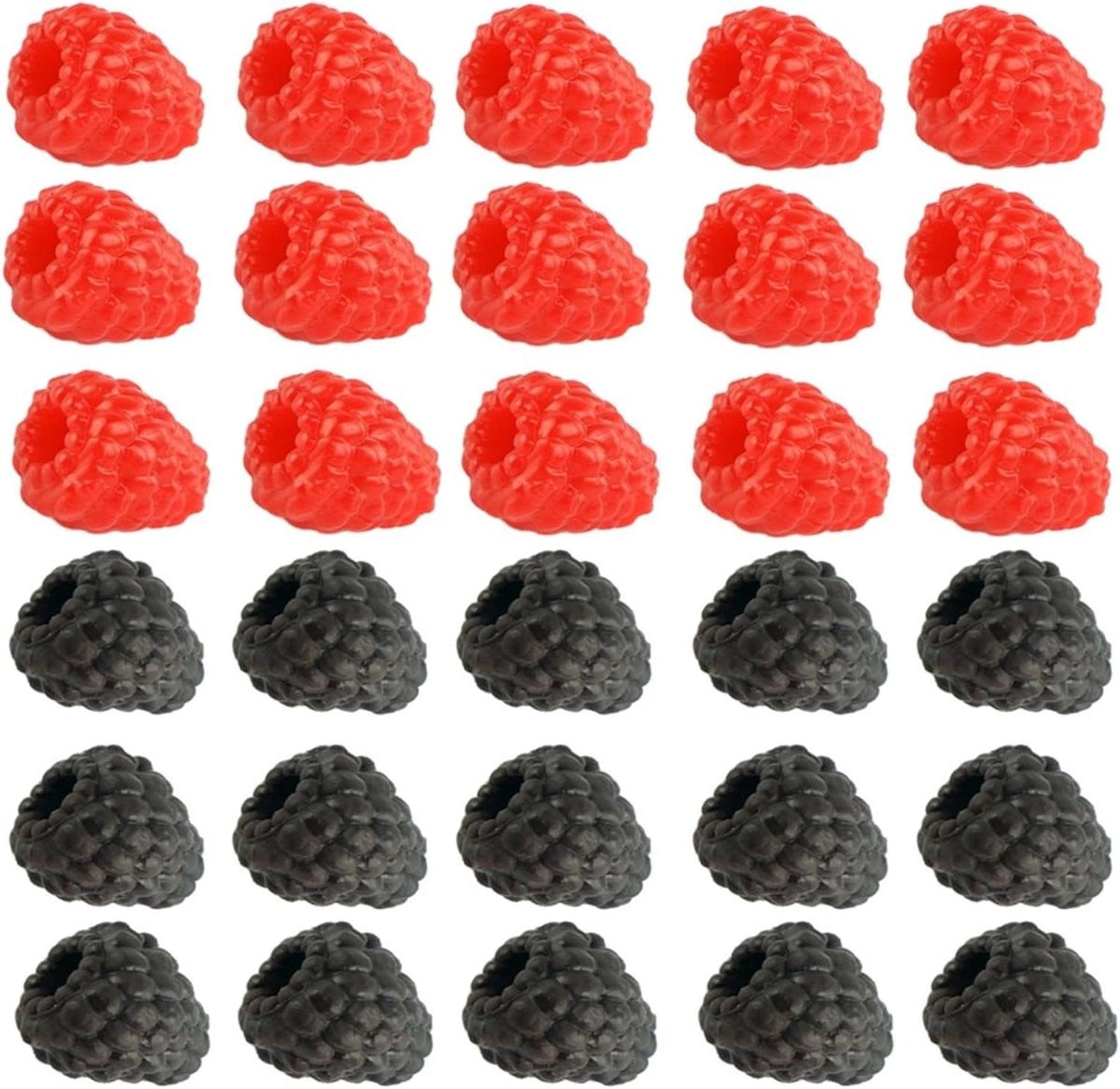 30 stuks Kunstframbozen Decoratie - Rood - Levensechte Nep Fruit voor Tafeldecoratie
