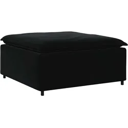 vidaXL Modulares Sofa Fußhocker-Modul Schwarz 100x100x48 cm