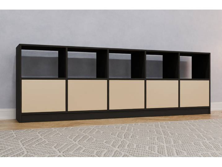 Lowboard nach Maß - RAL 1014 Elfenbein - 80x240x37cm - Individuell konfigurieren