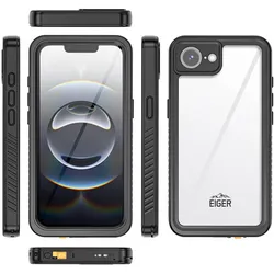 Eiger Avalanche (Apple iPhone 16e, Apple iPhone 17e), Smartphone Hülle, Transparent, Schwarz