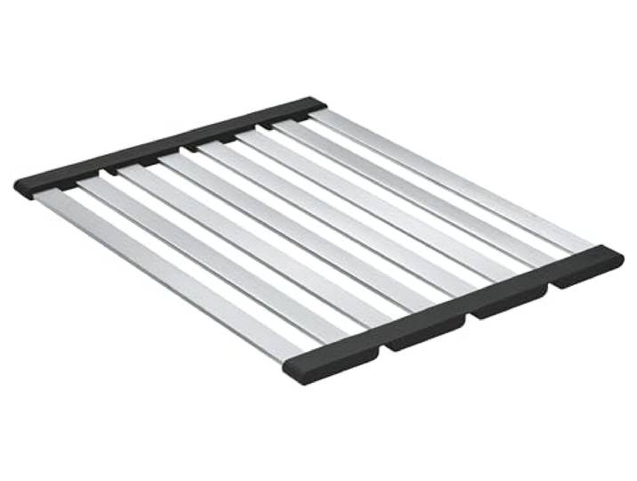 GROHE Abtropfgestell, zusammenklappbar, Küchenzubehör aus Edelstahl Platzsparend verstaubar, einfache Reinigung, pflegeleichte Oberfläche auch nach jahrelanger Nutzung (edelstahl, 40856SD0)