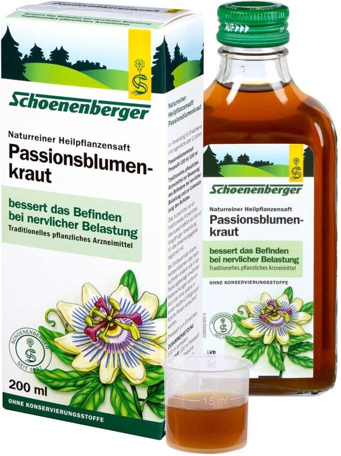 Schoenenberger Naturreiner Heilpflanzensaft Passionsblumenkraut 200ml