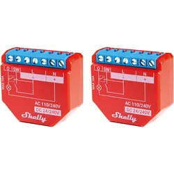 Shelly, Zubehör Gebäudesicherheit, WLAN-Schaltaktor Plus 1PM, 16 A, Bluetooth, 2 Stück