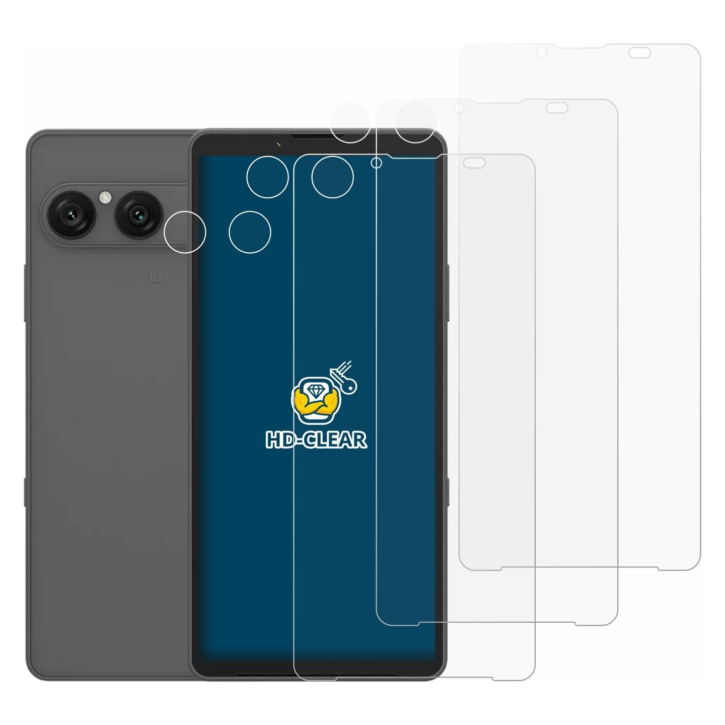 Brotect Schutzfolie für Sony Xperia 10 VIII (Display+Kamera) Displayschutz Displayschutzfolie Folie Klar (6 Stk., Sony Xperia 10 VII) (4265042)