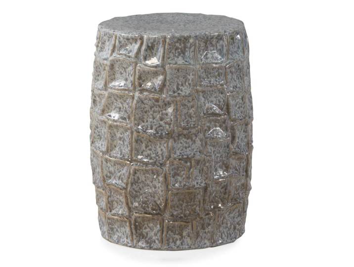 Tabouret de table en céramique bleu-gris