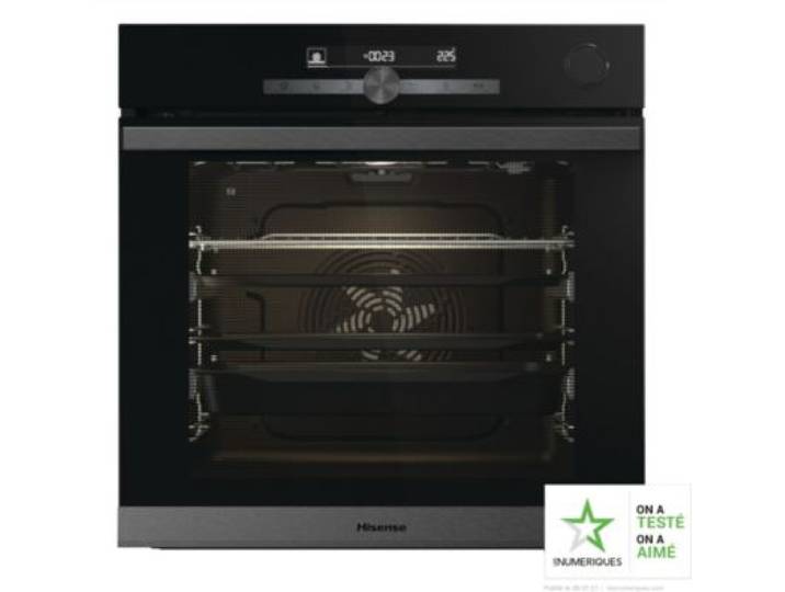Hisense - Four Encastrable Fonction Vapeur O634pg - Pyrolyse - Chaleur Tournante - Vapeur - Porte Froide - Rails Télescopiques