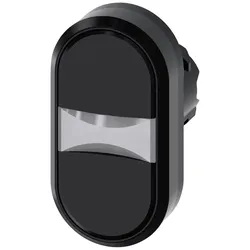 Siemens 3SU1000-3AB11-0AA0 Doppeldrucktaster, 22mm, rund, Kunststoff, schwarz, schwarz 3SU10003AB110AA0