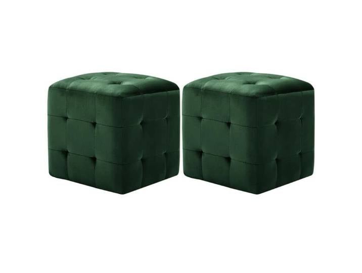 Solde - Mobilier 2 pcs Poufs Vert 30 x 30 x 30 cm Tissu velours DECO JA2435310