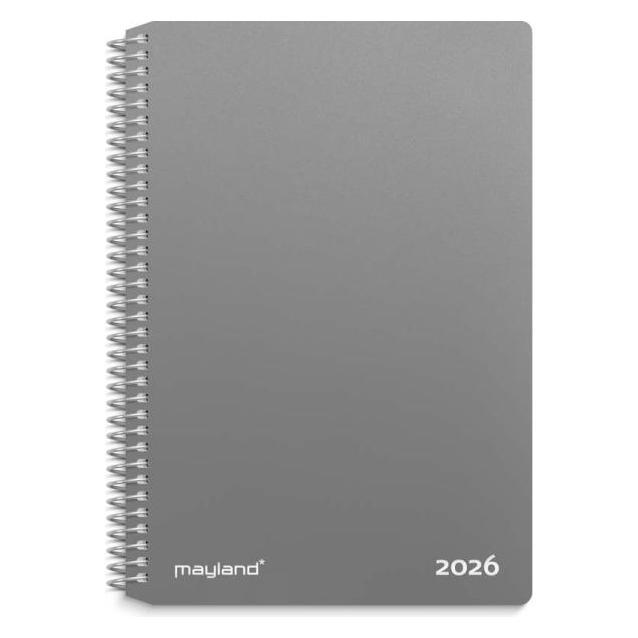 Mayland-Burde Ugekalender tvrformat gr PP-plast 2026 (1 Woche / 2 Seiten) (26202000)