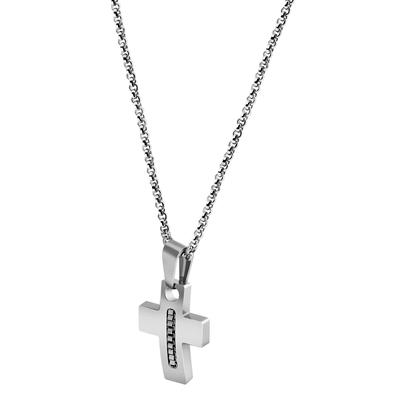 Kettenanhänger ADELIA´S "Anhänger – Kreuz Kreuzanhänger aus Edelstahl", silber, Schmuckanhänger, Damen, Edelstahl, Kettenanhänger, Ein Geschenk, das Freude macht