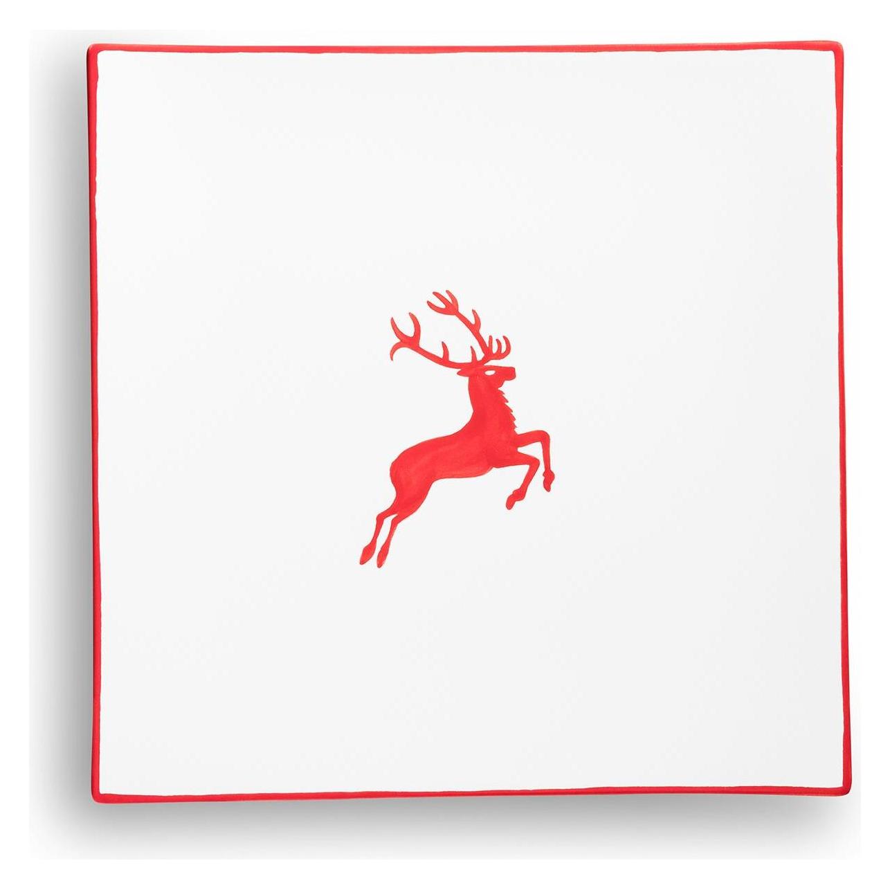Gmundner Keramik Rubinroter Hirsch, Speiseteller Trend (26x26cm) (32746763)