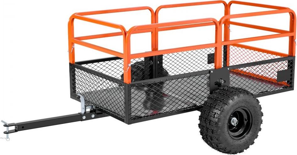 Kippanhänger 800,59kg für ATV UTV - Stahl Anhängerwagen zum Hinterherziehen - Hochleistungs-Kippanhänger